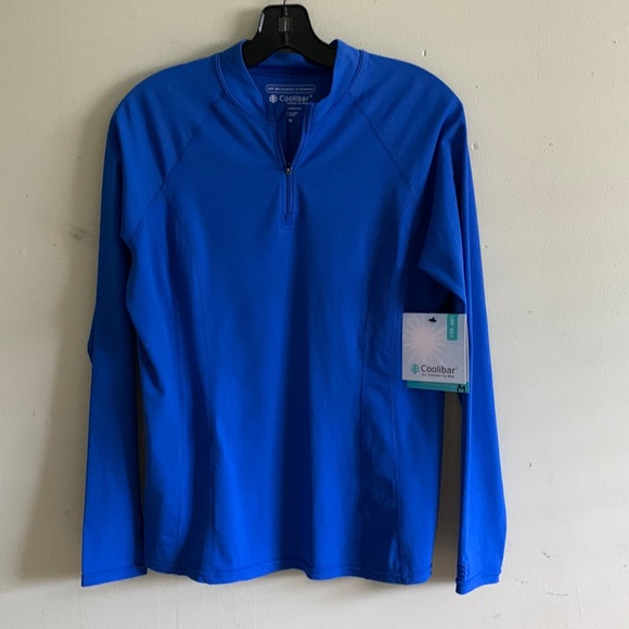 COOLIBAR HALF ZIPPER SHIRT/BRAND NEW/ROYAL BLUE / MEDIUM - Picture 1 of 1